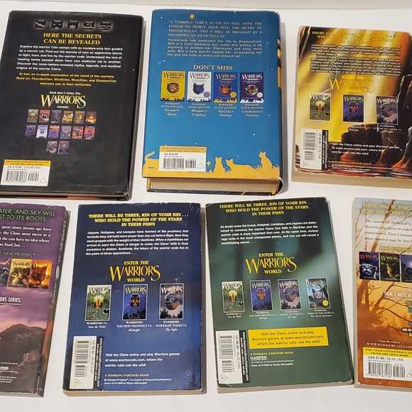 Warriors Erin Hunter 7 Book Set w/2 - 1st Edition Hardcovers & 5 Paperbacks - Picture 3 of 15